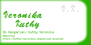 veronika kuthy business card